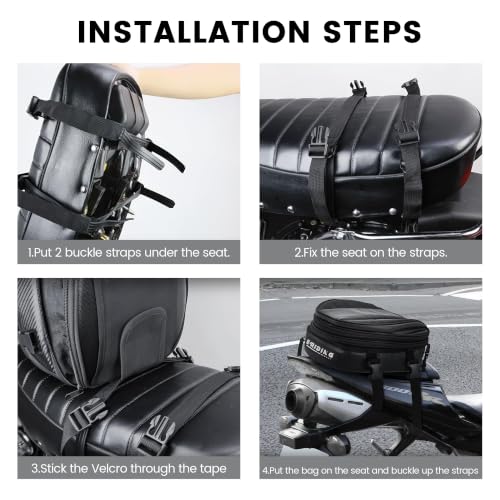E-riding Expandable Motorcycle Tail Bag