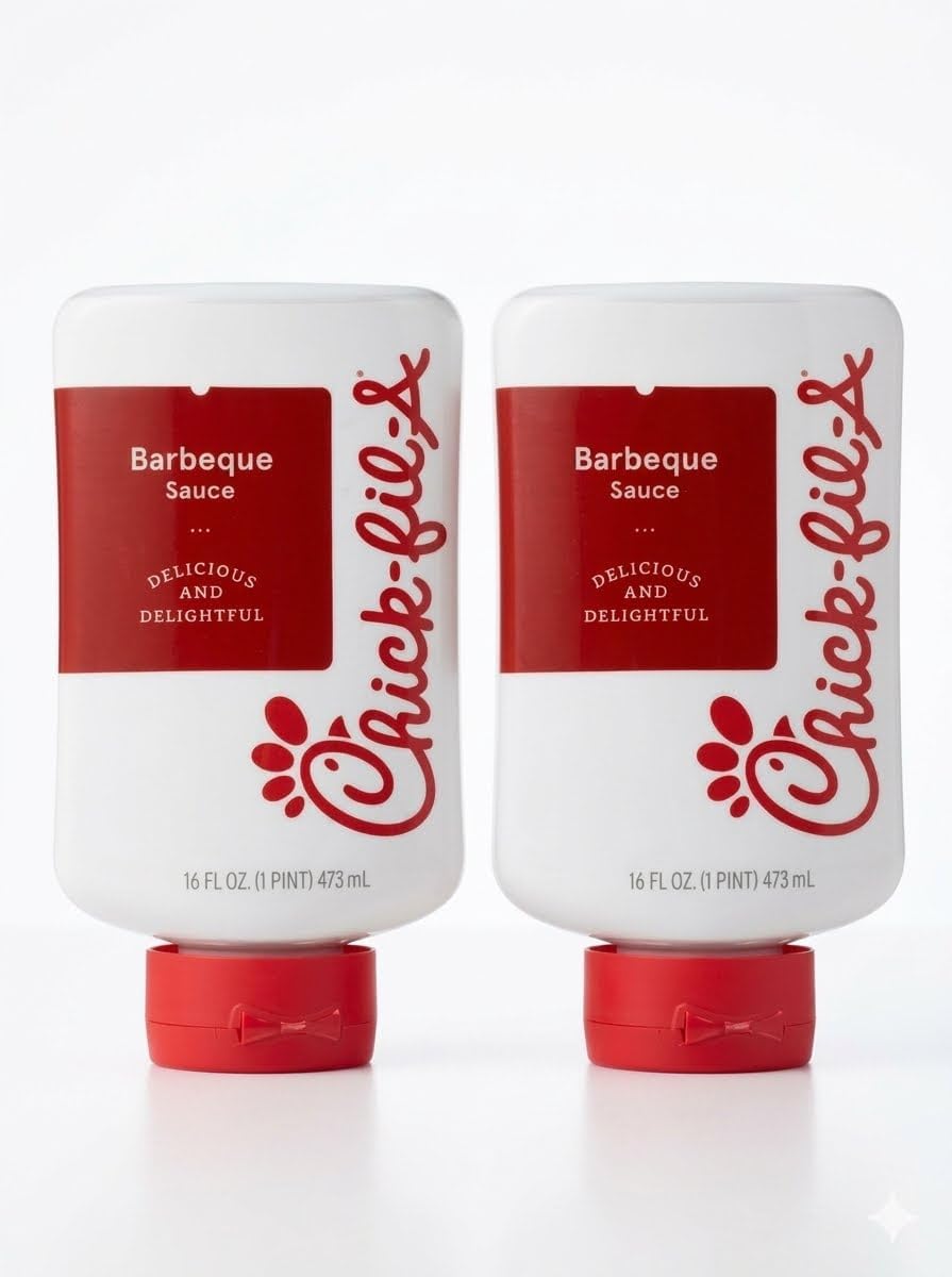 Sauce 8 oz. Squeeze Bottle 2 Pack- Resealable Container for Dipping, Drizzling, and Marinades (Barbeque)