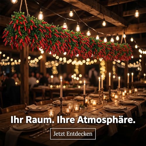 Beavorty KüNstliche Chili Pfeffer Pflanzen Fake SträUßE Aus PVC Und Schaumstoff 10 StüCk Realistische Unechte Dekoration FüR BüRo KüChe Und Party