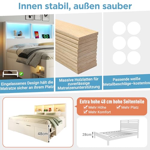 Cama funcional para dormitorio juvenil con espacio de almacenamiento y lectura nocturna 7