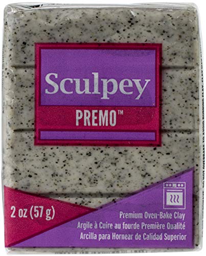 Premo Sculpey Polymer Clay 2 Ounces-Gray Granite