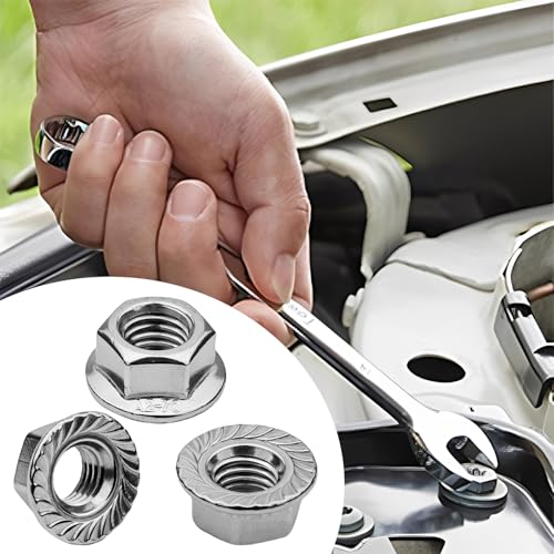 Écrous à bride M5 autobloquants en inox 304 antideserrage pour filetages de mécanisme domestique - 7
