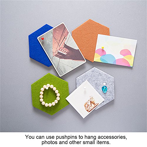 Hexagon Cork Board/Pin Board, Colorful Foam Wall Tiles Hexagon Type Memo Board For Wall Decoration Home Decor (Combination 9Pcs Set) #TOP2