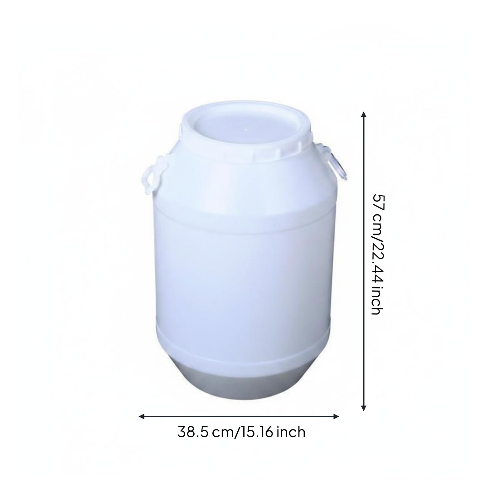 Großvolumen Behälter Lager Aufbewahrungstonne Vorratsbehälter mit HDPE Und Auslaufsicher für Vorratshaltung Notfallvorräte, Weiß, 50 Liter