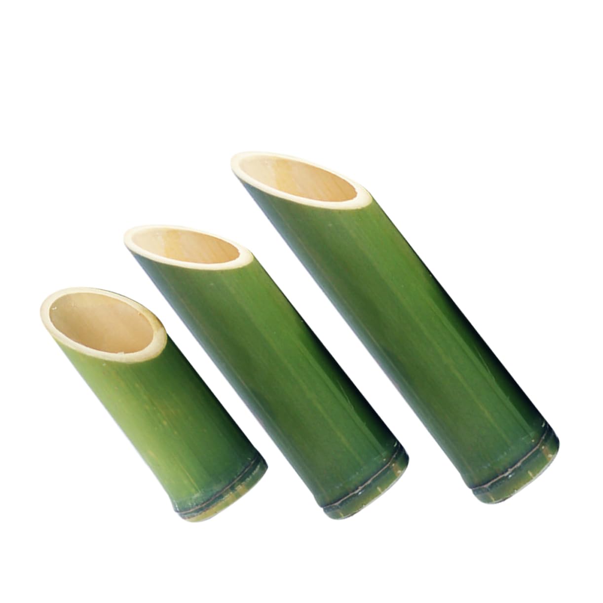 Vases en bambou naturel déco de table maison et bureau cosy