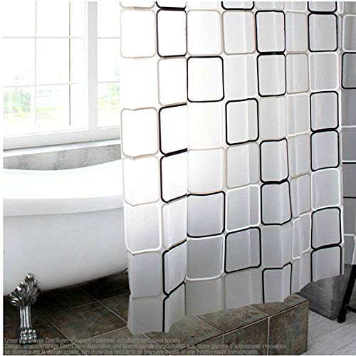 Rideau de douche imperméable épais anti-moisissure sans perçage pour salle de bain