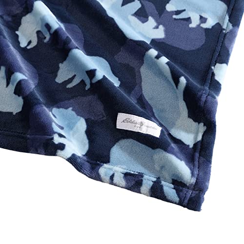 Eddie Bauer - Throw Blanket, Soft & Cozy Kids Fleece Blanket, Ideal For Toddler Bedding (Camp Camo Navy, Throw) #TOP6