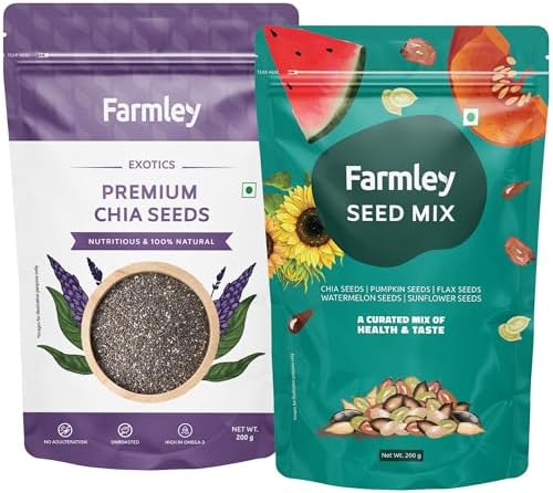 Farmley Premium Chia Seeds For Eating 200G I Chia Seeds For Weight Loss ...