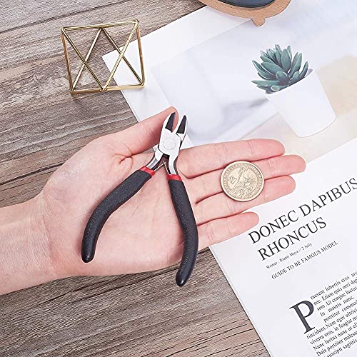 Liqunsweet Carbon-Hardened Steel Polishing Side Cutting Chains Memory Wire Cutter Handy Jewelry Cutting Pliers - 11Cm/4.33Inch #TOP3