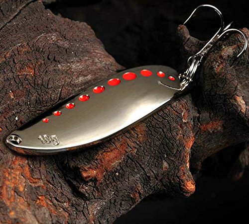 Kengel® 5Pcs Leech Long Casting Metal Spoons Spinnerbaits Bleeding Shad Nice Action Hard Spinner Fishing Lures For Bass Walleye #TOP2