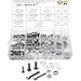 475pcs Stainless Steel Metric Hex Head Cap Nuts Screw with Lock and Flat Washers Assortment