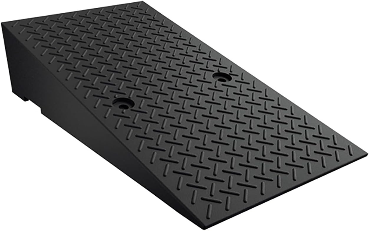 Rubber Curb Ramp 8cm Rise Height Sidewalk Curb Ramp Portable Heavy Duty Rubber Shed Wheelchair Threshold Non-Slip Ramp Scooter Bike Motorcycle Wheelchair Mobility (Size : B-50x115x37cm)