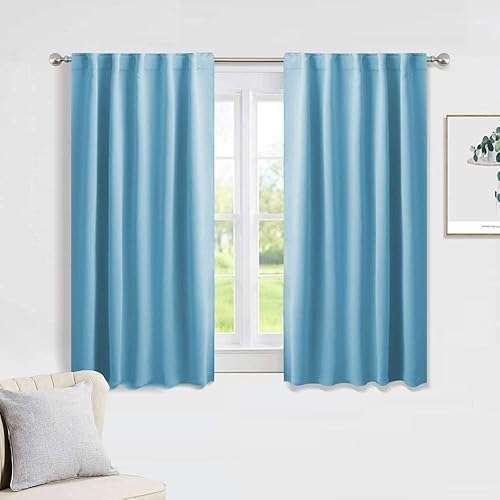 Teal Decorative Window Curtains Amazon Com