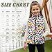 TOADDMOS Colorful Leopard Print Girls Outerwear Vest Size 7-8 Comfortable Winter Lightweight Sleeveless Jacket with Pocket Fashion Girls Sleeveless Vests 7-8 Stylish Fall Winter Coats