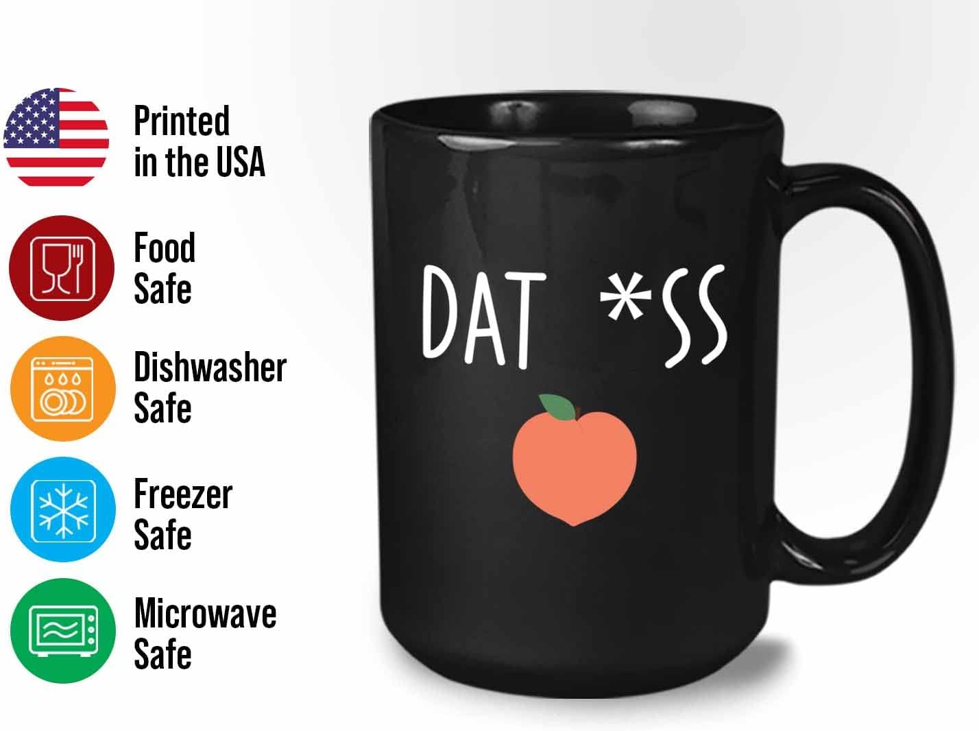 Bubble Hugs Naughty Couple Coffee Mug 15oz Black - Dat Ass - Funny Adult Humor Flirt Jokes Romantic Lover Soulmate Anniversary Winter Wedding Girlfriend Boyfriend