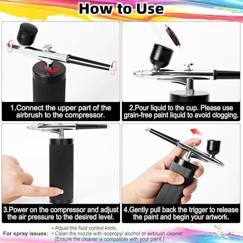 Aérographe kit complet portable pour ongles et maquillage de précision - 4