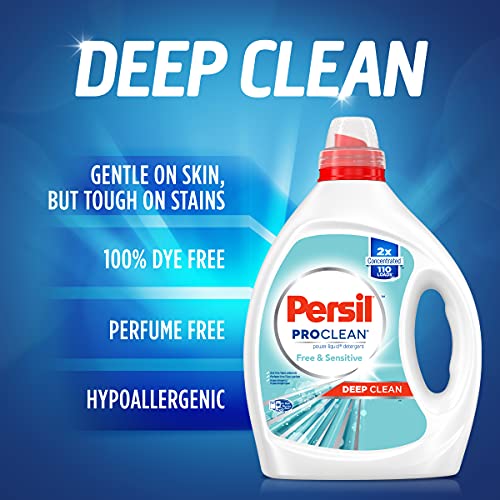 Persil Laundry Detergent Liquid, Free And Sensitive, Unscented And Hypoallergenic For Sensitive Skin, 2X Concentrated, 110 Loads #TOP4