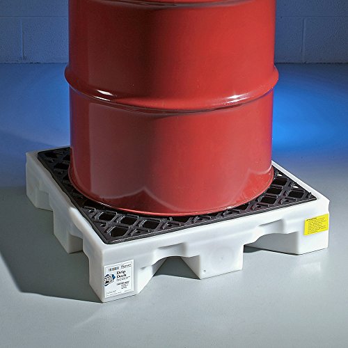 New Pig Poly Drip Deck - 26"L x 26"W x 5.75"H - Holds Up to (1) 55 gal. Plastic or Steel Drum - PAK527