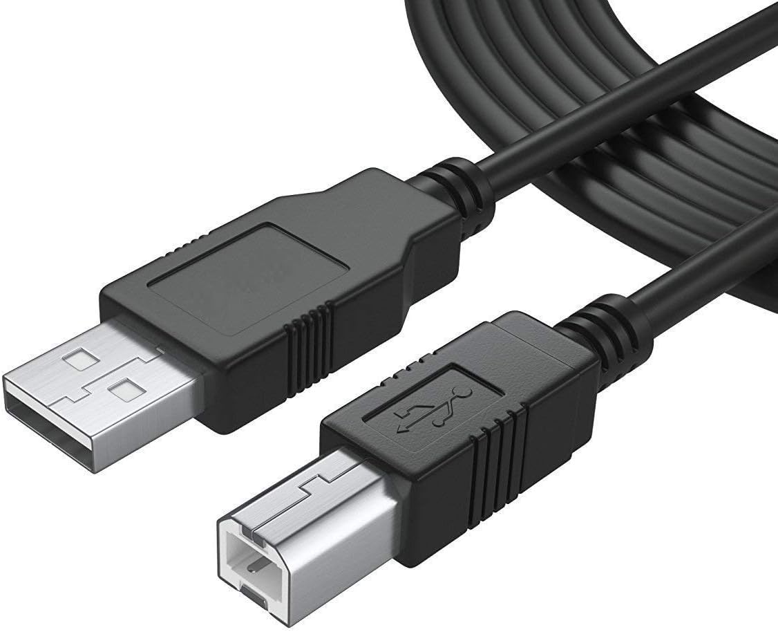 Printer Cable 1.5 Meter, Square USB A to USB B Cable for Printer/Scanner Epson, HP, Canon, Brother, Ethernet Print Smoothly Connect to Computer/Laptop/Pc - USB 2.0 Type B (Black)-image-22