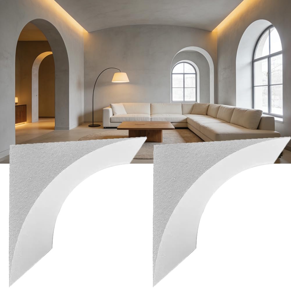 Kit de arco para puerta moderno y precurvado, arco decorativo blanco de fácil instalación, x2 1