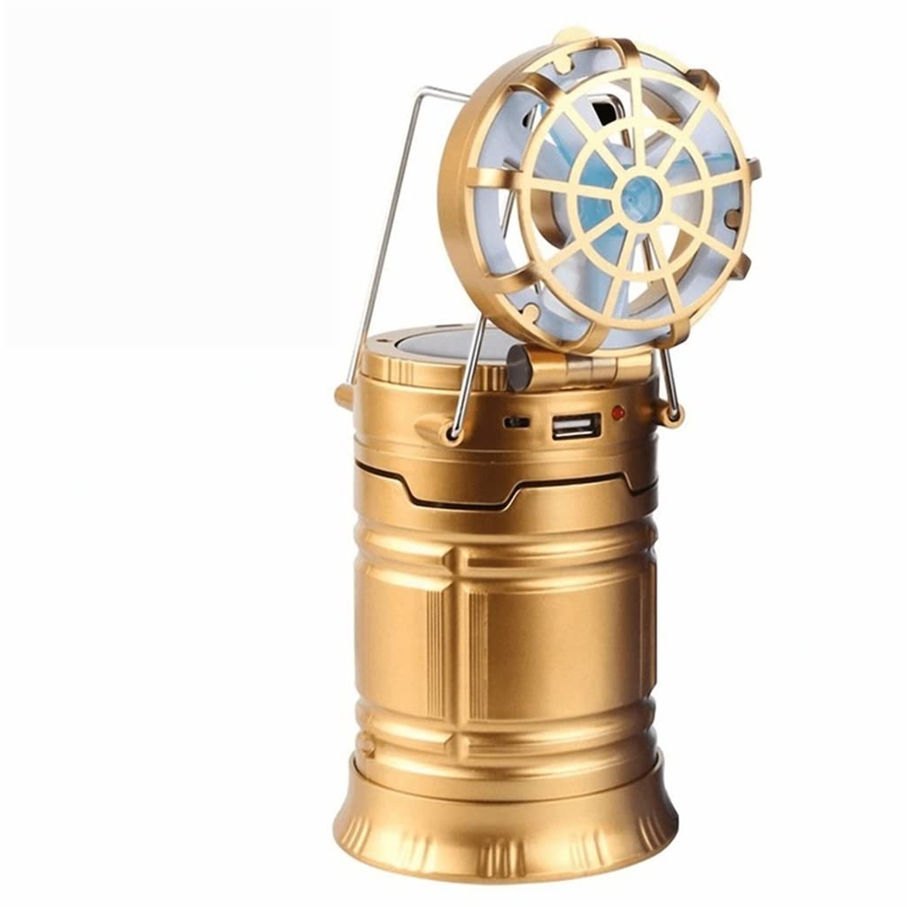Three in One Multifunctional Portable LED Camping Light Solar Spotlight Fishing Tent Light Outdoor Flashlight with Fan