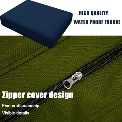 Outdoor Sofa Seat Cushion Cover Waterproof,Outdoor Seat Cushion Cover Removable With Zipper,Sofa Cover L Shape Corner Sofa 2 3 Seater For Garden Furniture Made Of Rattan,Bleached,65x65x10cm - Image 2