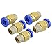 URBEST 10Pcs Silver Tone 1/8" PT Male Thread 6mm Push in Joint Pneumatic Connector Quick Fittings for Industrial