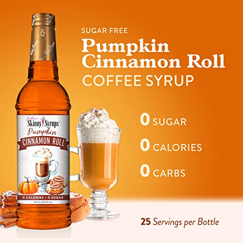 Jordan's Skinny Syrups, Pumpkin Cinnamon Roll, Sugar Free Coffee Flavoring Syrup Bottle, 25.4 Ounce #TOP1