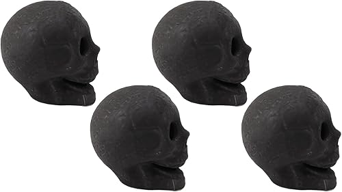Miniatura 8 de ViaGasaFamido Terrifying Fire Pit Skulls Ceramic Fireproof Skulls for Bonfire Campfire Fireplace Firepit Halloween Decor, 4pcs