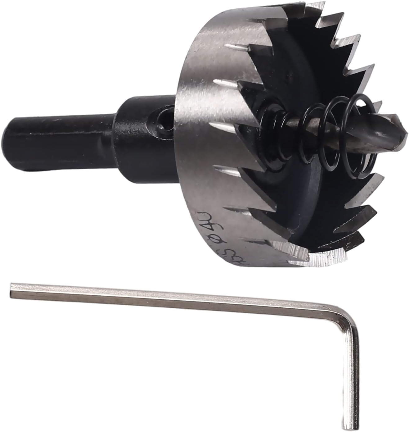 Auniwaig 40mm HSS Hole Saw Kits for Metal, High-Speed Steel Hole Saw Cutting Kit Drill Bits Opener Cutter Tool, for Cutting Holes on Wood, Stainless Steel, Iron, Aluminum Plate, Black