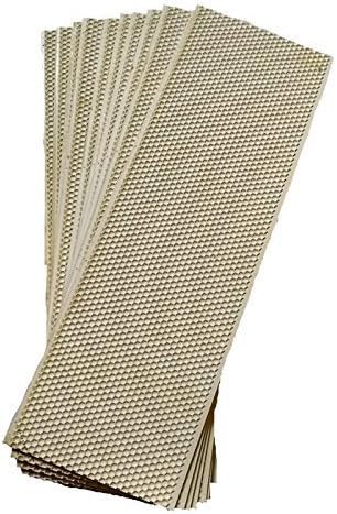 10-Pack Wax-Coated plastic foundation in sheets for beekeepers Made in the USA (Medium, 6", White)