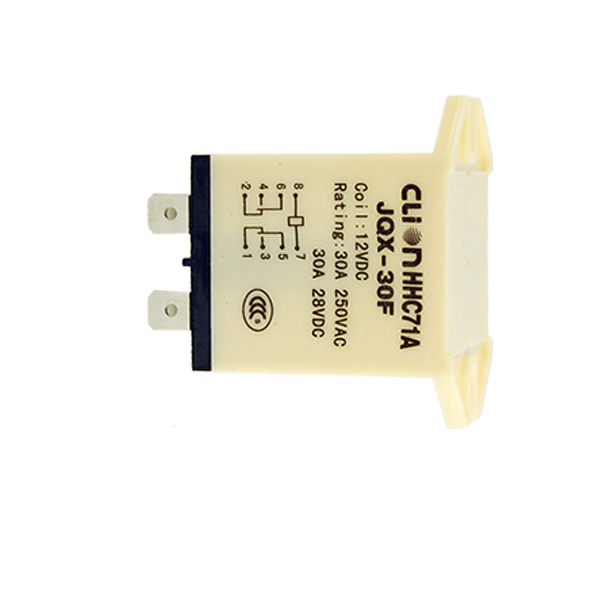 Aexit JQX-30F 2Z Relays Connector in Type DC 12V 30A DPDT General Power Relay Relay Control Module 8 Pin