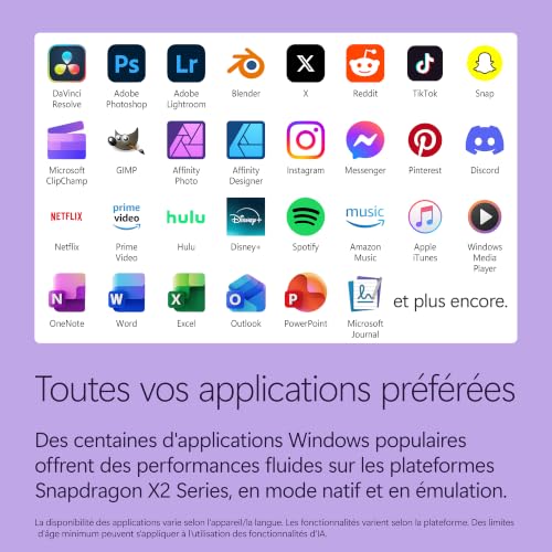 Surface 13 Ecran Tactile Qualcomm Snapdragon X2 Plus RAM SSD - vue 6