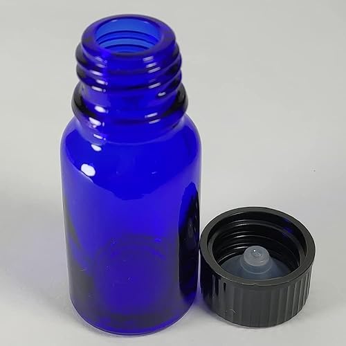 Miniatura 2 de Bioll Botella de vidrio de 0.3 fl oz (1/3 oz). Botella de aceite esencial con tapa. Para perfume, aromaterapia, frascos de muestra recargables