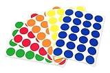 ChromaLabel 0.75 Inch Permanent Color Code Dot Labels on Sheets, 5 Assorted Colors, 1200 Stickers pe
