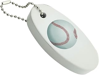 GRAPHICS & MORE Baseball Ball Floating Keychain Oval Foam Fishing Boat Buoy Key Float