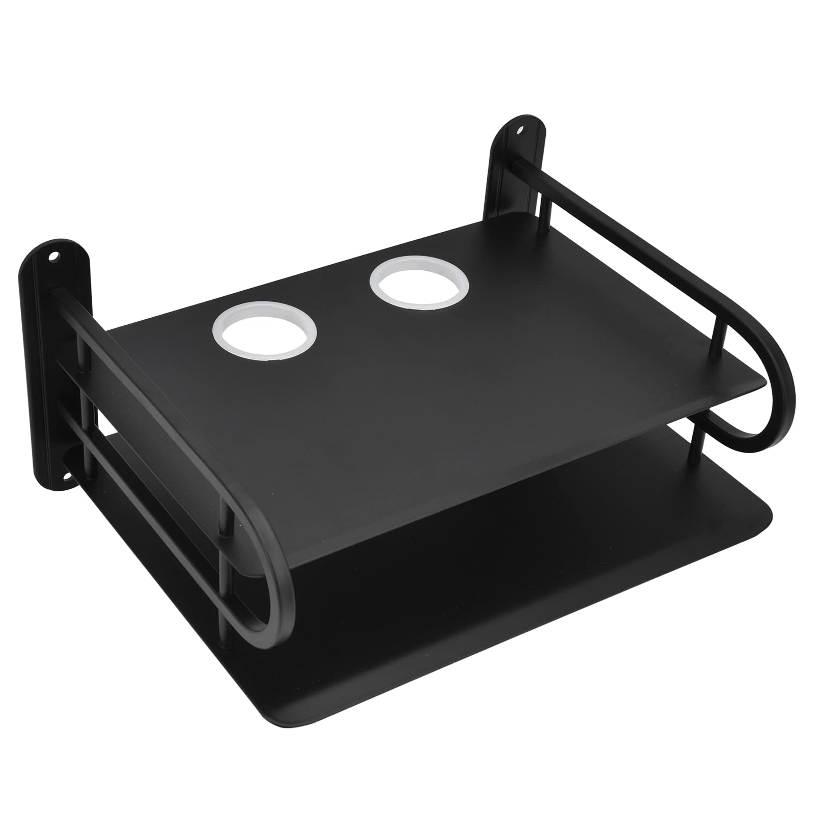 Support Mural Flottant à Double Couche, Boîte de Rangement pour Routeur Wifi Double Sans Fil, Support Mural pour Support de Stockage TV pour Chambre à Coucher, Salon