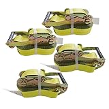 Yuoneiy Ratchet Strap Tie Down (4PK) 2” x 30” x 10000 lbs J Hook Heavy Duty Tie-Down Straps Ratchet