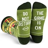 Lavley Do Not Disturb, The Game Is On Football Socks for Men and Teens - Funny Sports Fan Socks, Unisex One Size, Gift for Football Lovers, Party, Birthday, or Casual Wear