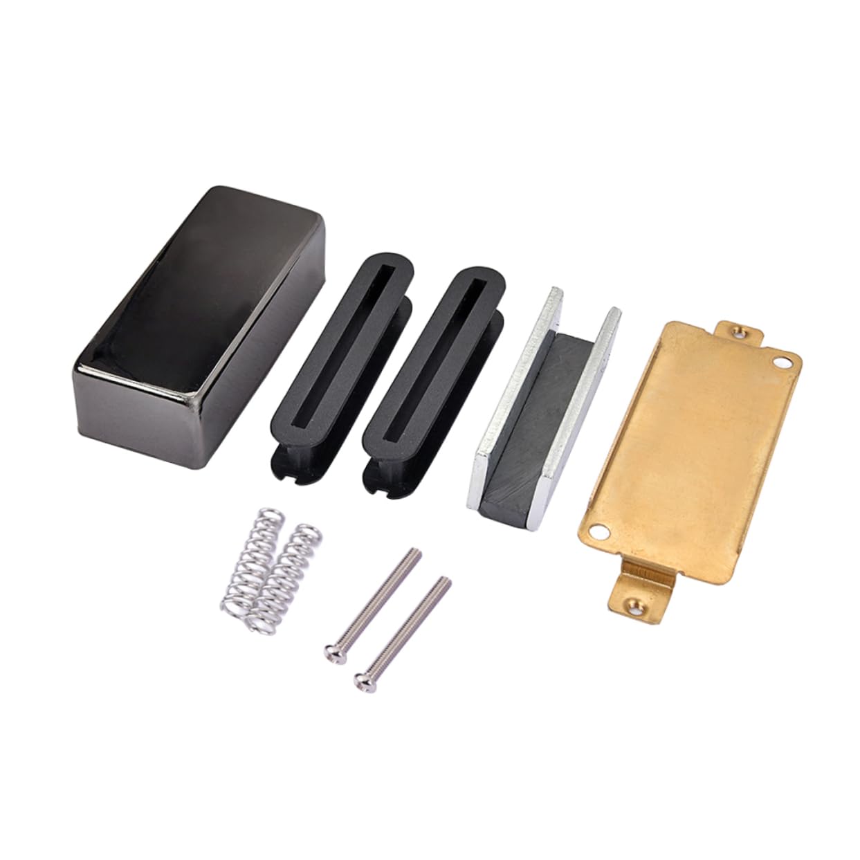 Kisangel Humbucker Cover Kit for Electric Guitar Cupronickel Pickup Baseplate Slug Bobbins Double Coil Pickup Accessories for Style Guitars DIY Replacement Components