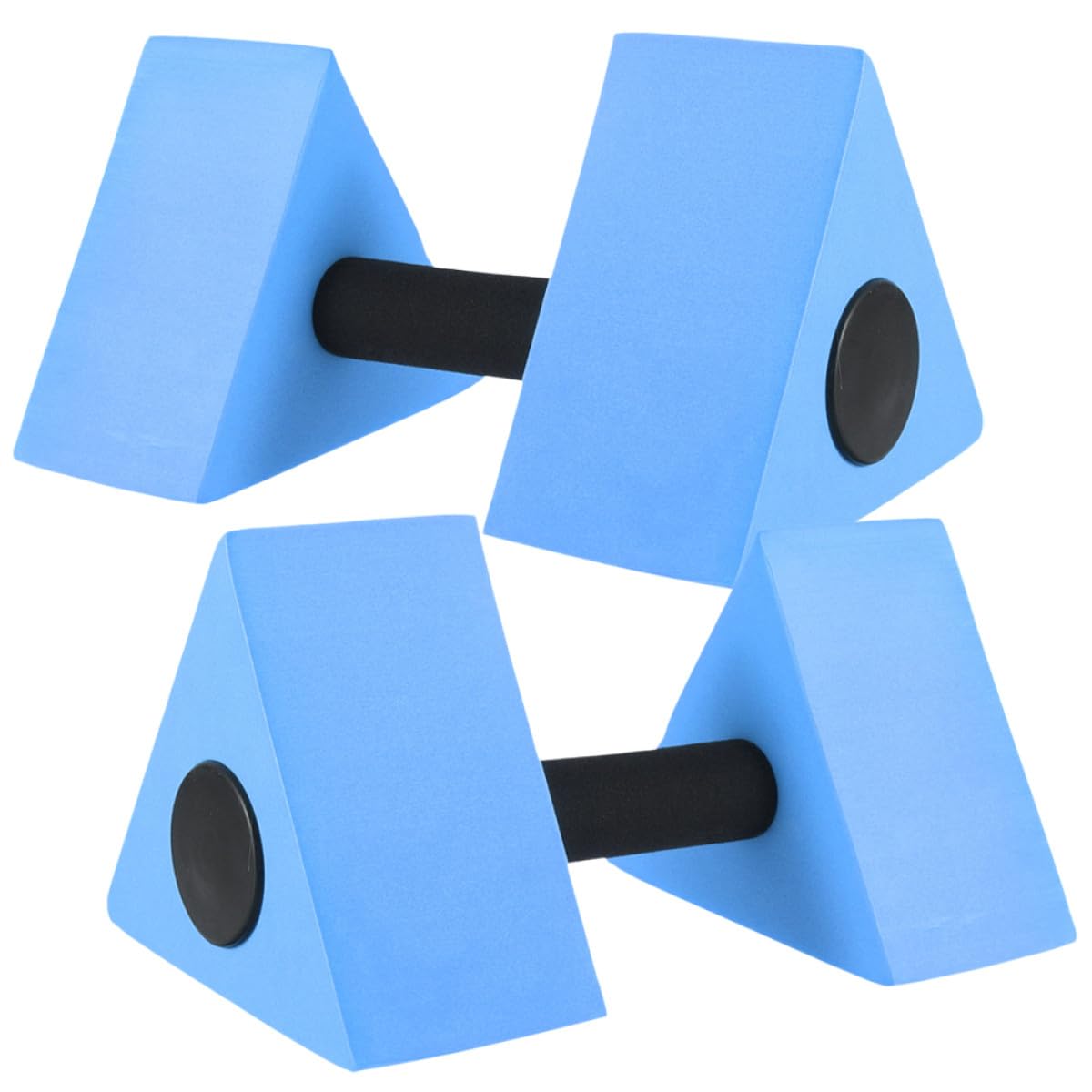 Mancuernas de agua de espuma EVA triangular ligera azul lago 7
