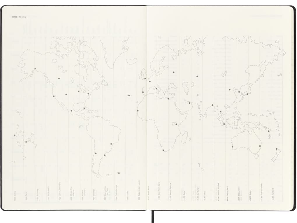 Moleskine Agenda Professionnel Hebdomadaire 2023, Agenda Hebdomadaire 12 Mois Avec Mise En Page Verticale, Agenda Avec Décompte Horaire, Couverture Rigide, Format A4 21 X 29,7 Cm, Couleur Noir