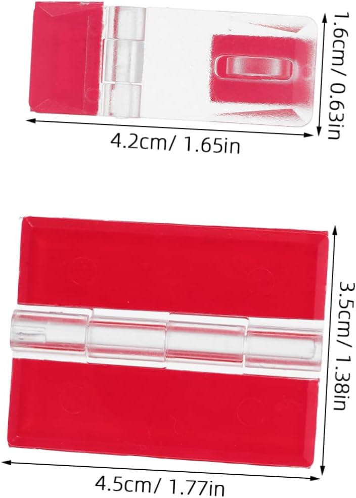 GLEAVI 1set Self-Adhesive Acrylic Hinge Latch Buckles for Doors Windows and Furniture Easy Installation No Tools Required Latches Hinges