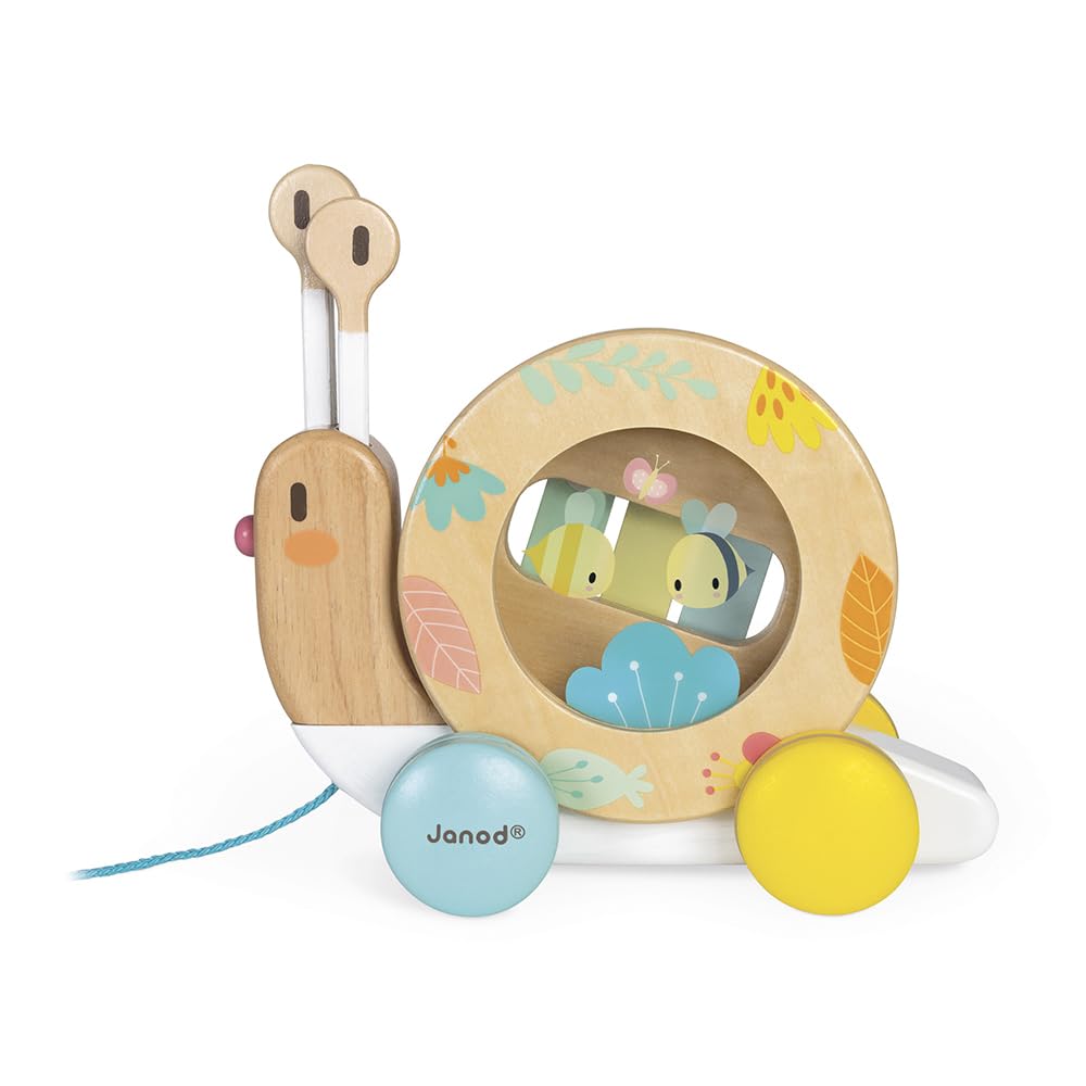 Janod Wooden Pure Pull-Along Snail