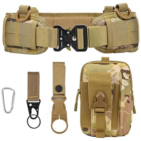 LUUFAN Tactical Belt Set, Men Military Adjustable Nylon Work Belt Cover