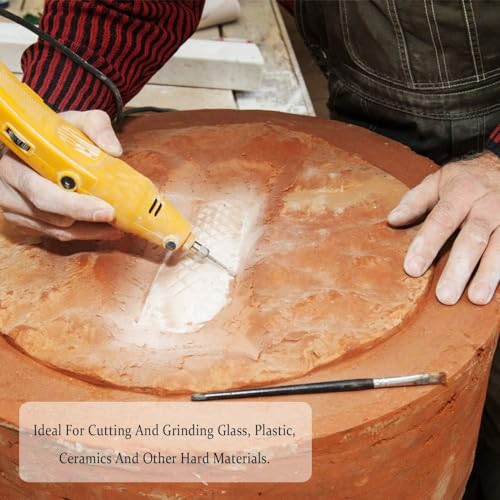 30 Pcs Diamant Schleifstift 3mm, 150 Grit Bohrer Schleifstift, Diamantfräser-Set Hartmetall Schleifstift, Diamantfräser Schleifen für Glas Edelstein Zum Schleifen Polieren Gravieren