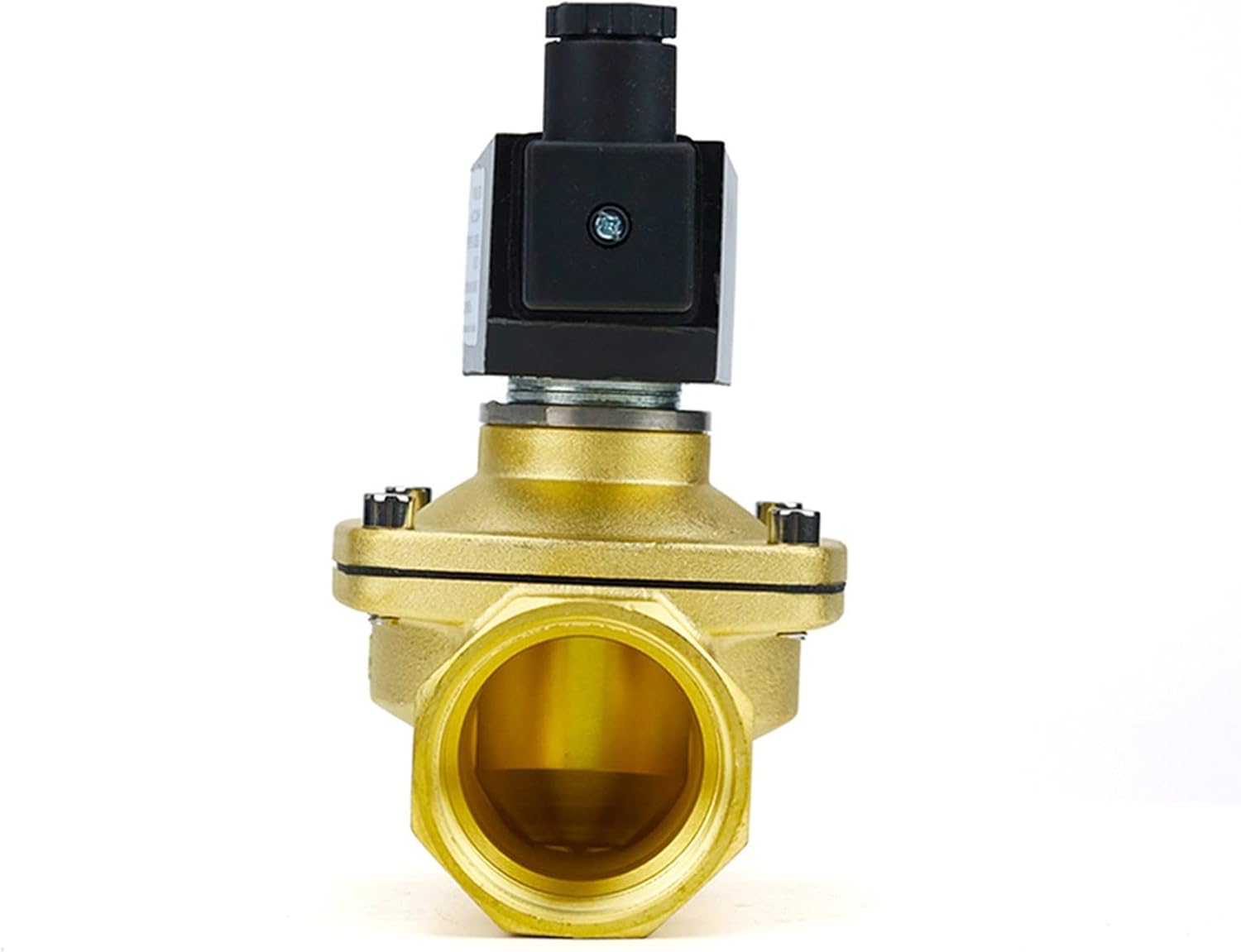 DN15 DN20 DN25 Brass Electric Solenoid Valve 1/2" 3/4" 1" Normally Closed Pneumatic for Water Oil Air 12V 24V 220V IP65(Silver,DN15)