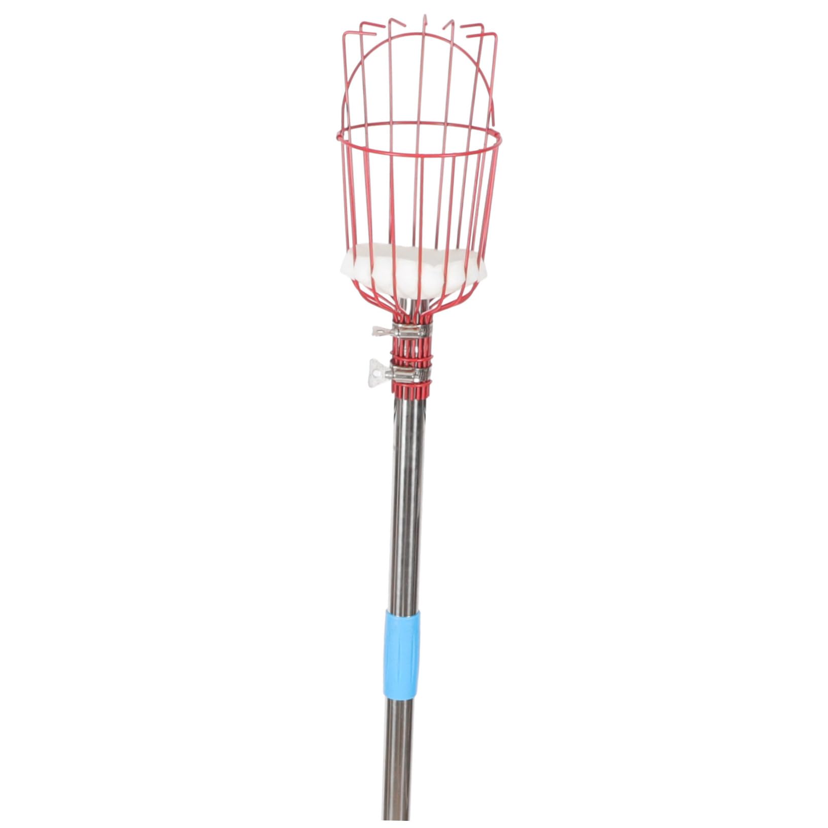 Mipcase Raccoglifrutta Attrezzo per Raccolta della Frutta Dispositivo Staccabile per Raccogliere Frutta Asta in Acciaio Inox Portatile Attrezzo da Giardino per Frutteto Parco Fattoria