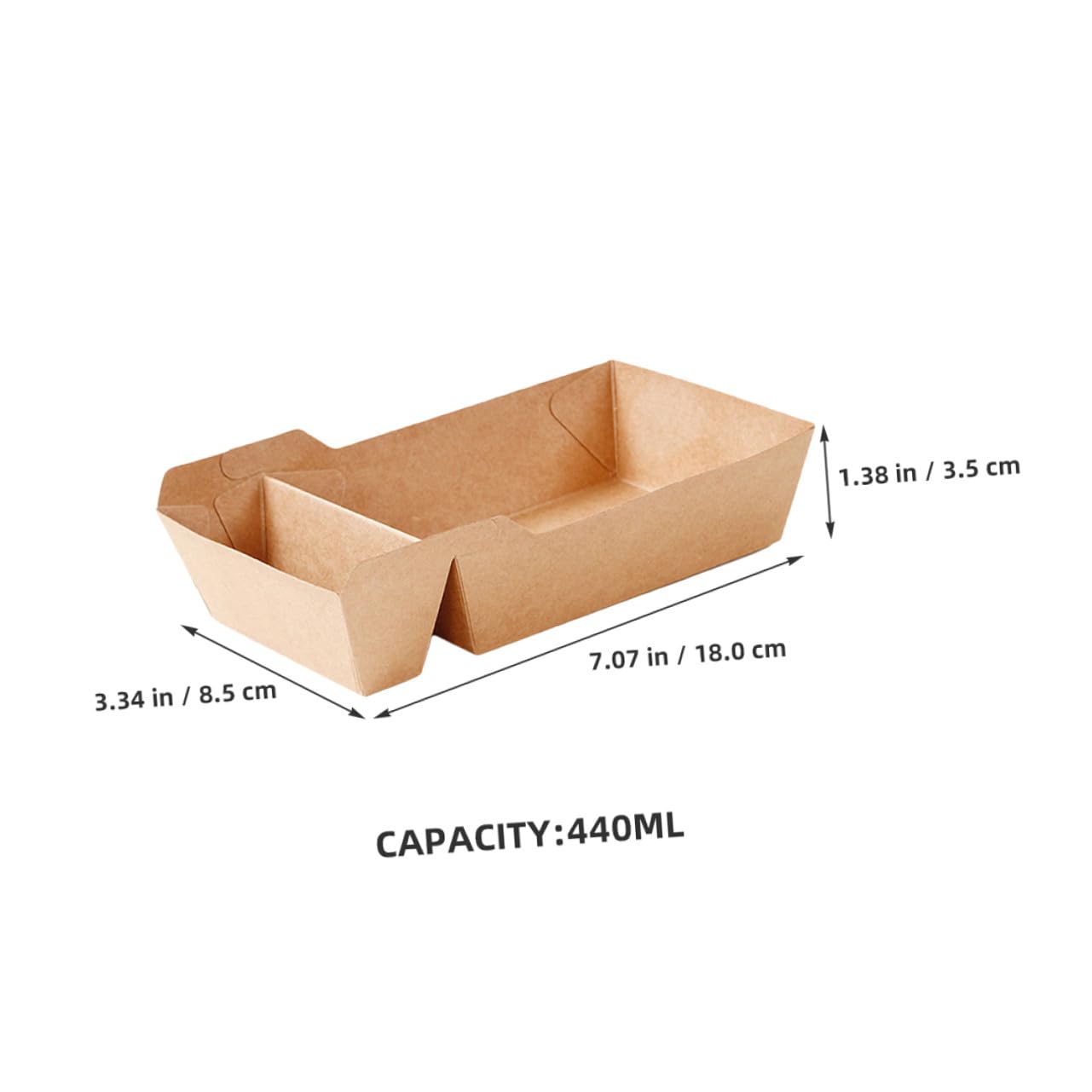 KOMBIUDA Scatole Portamerenda in Marrone Doppio Getta Carta Usa e per Snack Scomparto 440ml Versatile 50 Pezzi per Picnic e Attività di Ristorazione