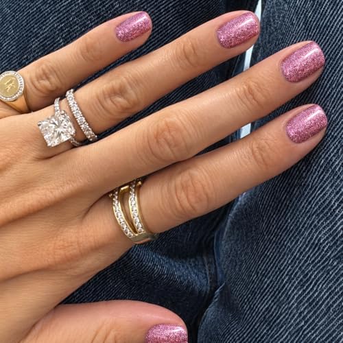 UNA GELLA Halloween Press On Nails, Short Squoval Berry Puple Fake Nails | 32pcs/16 Sizes All in One Kit, Long-last for 2 Weeks+, Natural Fit and Looking, DIY Salon Quality Mani at Home, White Fall